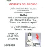 GIORNATA DEL RICORDO - PROIEZIONE DEL FILM e CONCERTO