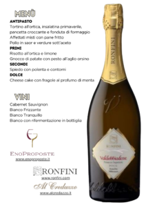 Menu in valdobbiadene