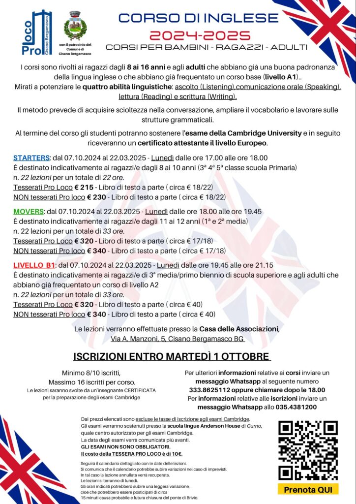 Corso Inglese 2024/2025